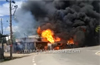 Petrol tanker bursts into flames in Chikkamagaluru; 5 houses catch fire, one person burnt alive